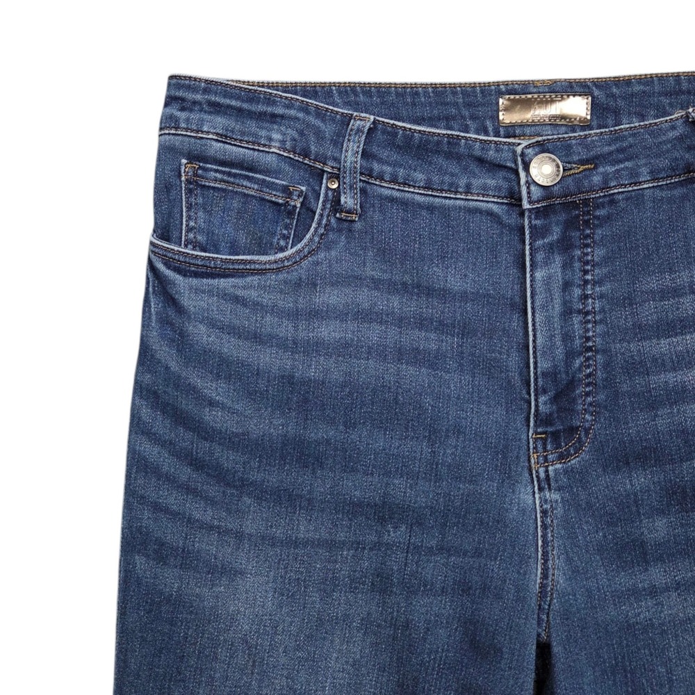 Kut from the Kloth Kelsey Jeans Womens 14 Fab Ab Ankle Flare High Rise Fray Hem - Picture 3 of 10